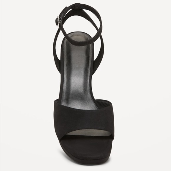 Black Suede Block Heels - Picture 3 of 4